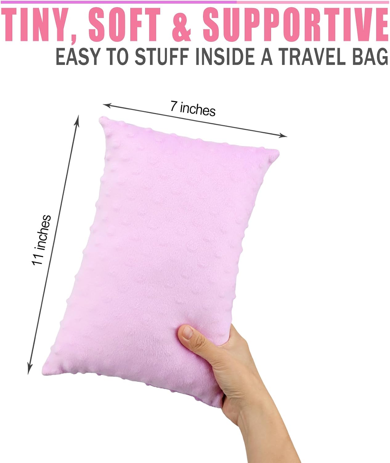 Soft Knee Pillow Leg Pillows 11" x 7.8" Small Hip Support Pillows Between Legs for Side Sleepers Sciatica Joints Pain Relief Machine Washable Post Surgery Cushion Gifts, Minky Dot Light Gray
