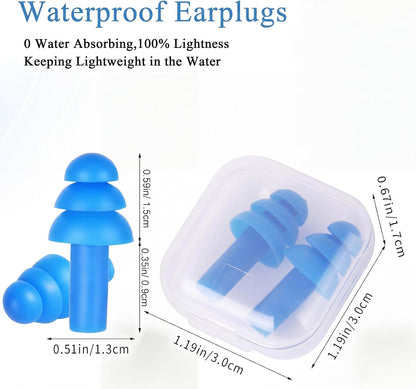 24 Pairs Black Ear Plugs Bulk NRR 29dB Reusable Silicone Ear Plugs with Plastic Cases Soft Foam Plug for Sleeping Noise Cancelling Concerts Shooting Swimming Noise Reduction