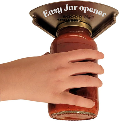 Stainless Steel Under Cabinet Jar Opener for Kitchen - Perfect Tool for Opening Jars, Lids, and Water Bottle Caps - Perfect Gifts For Mom's and Seniors with Arthritis - Unique Kitchen Gadgets