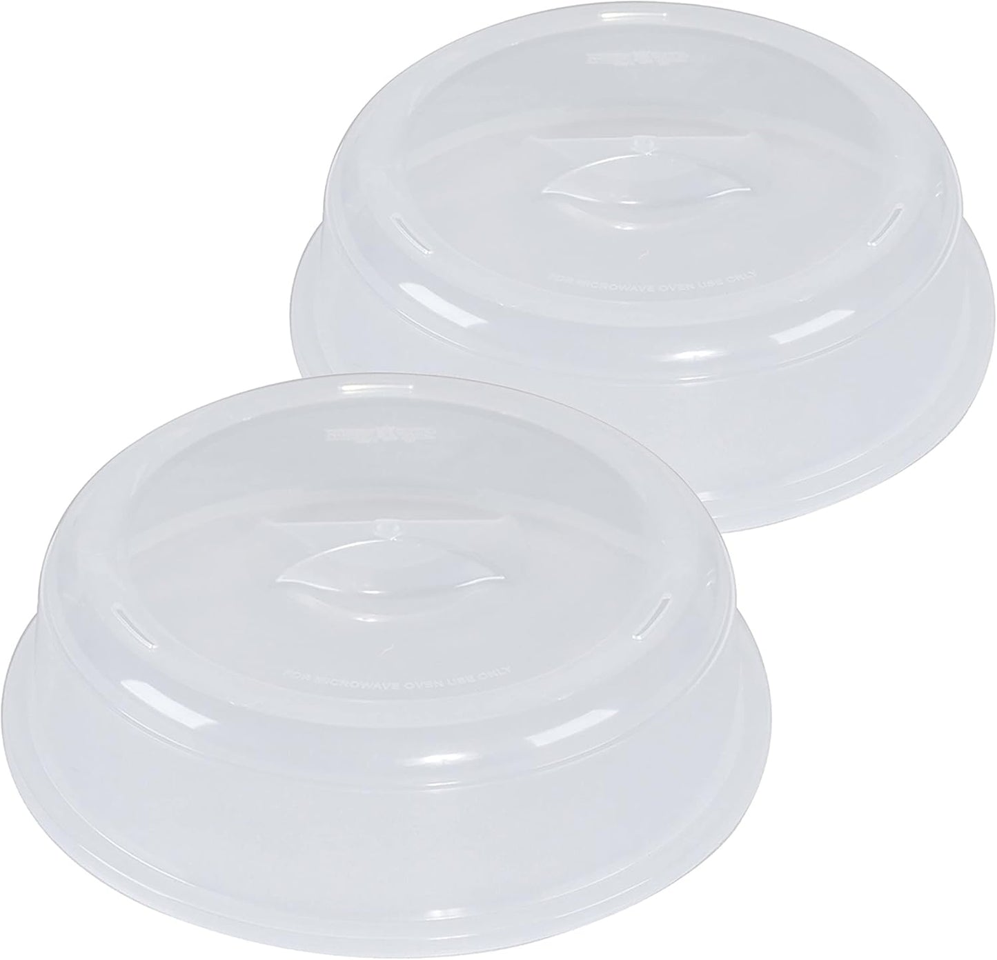 Nordic Ware BPA-free and Melamine Free Plastic Splatter Microwave Cover, 10-Inch (Set of 2), Clear