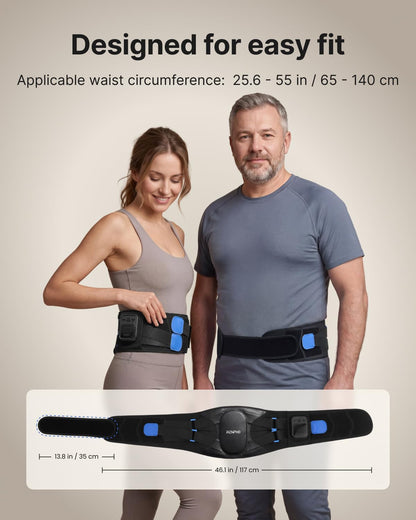 RENPHO Heating Pad for Lower Back, Portable Cordless Brace, Wearable Belt | 5 Heat Levels, 3 Vibration Levels, Heating Pad with Massager, Detachable Support, FSA Eligible HSA, Gift for Men & Women