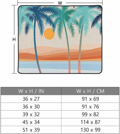 Magnetic Fireplace Cover Boho Summer Beach Fireplace Screen Decorative Mount Coconut Tree Bohemian Insulation Fireplaces Blocker Save Energy Fireplaces Draft Stopper Covers for Living Room 45x34