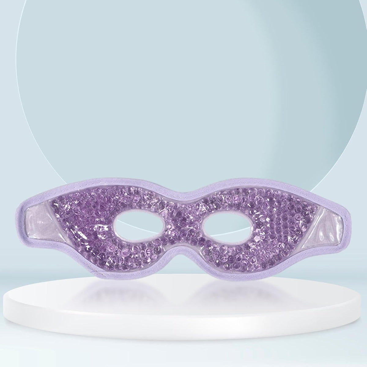 Cold Cooling Eye Mask Hot Cold Compress Eye Mask, Easy to Use,with Eye Holes, Reusable Gel Bead Eye Mask for Eye Bags,Relax,Women, Violet