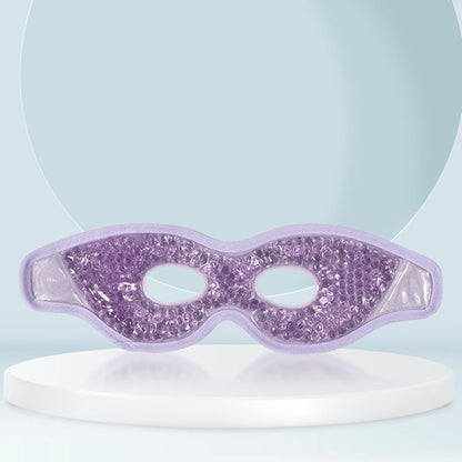 Cold Cooling Eye Mask Hot Cold Compress Eye Mask, Easy to Use,with Eye Holes, Reusable Gel Bead Eye Mask for Eye Bags,Relax,Women, Violet