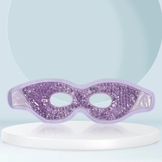 Cold Cooling Eye Mask Hot Cold Compress Eye Mask, Easy to Use,with Eye Holes, Reusable Gel Bead Eye Mask for Eye Bags,Relax,Women, Violet