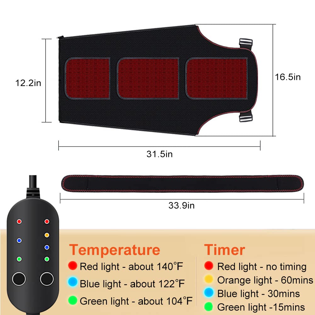 Woolala Shoulder Arm Hand Heating Pad for Pain Relief Ultra Long Heat Wrap | for Left or Right Wrist Elbow Brace Warmer for Tendonitis, Arthritis, Sports Injury Recovery, 3 Temperature Settings & Timer