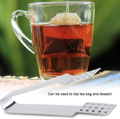 Tea Bag Squeezer Tea Bag Squeezer Tongs Multifunctional Stainless Steel Clamp/Holder Ergonomic Kitchen Gadget Safe for Squeezing Bags and Sealing Snacks 5 31 Inches