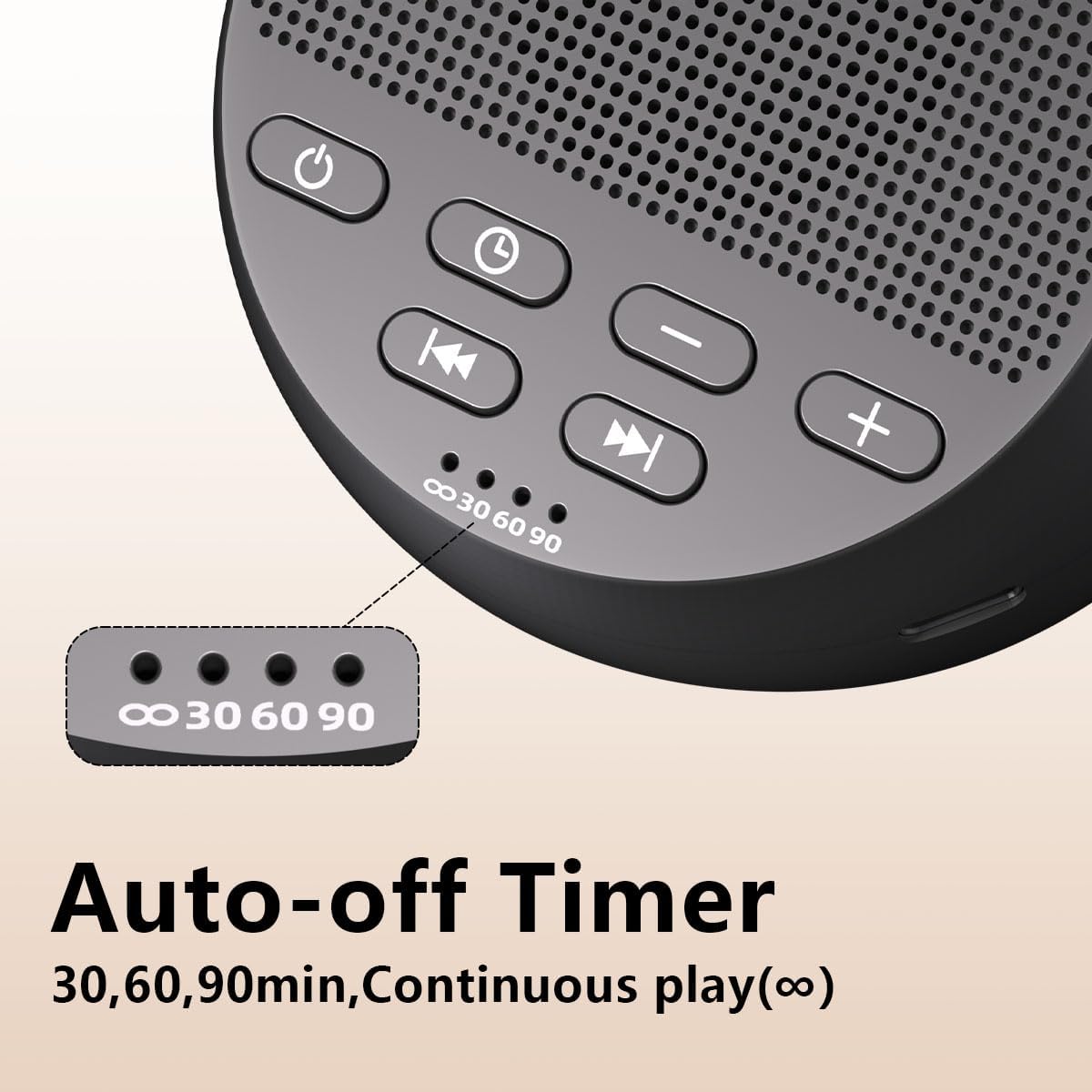 Sound Machine Loud White Noise Machine Nonstop Brown Noise Sleep Machine 30 Soothing Sounds for Baby Kids Adults Pink Noise Sounds Machine 36-Level Vol 4 Timer Memory Function for Home Travel Office