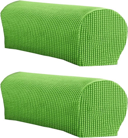 LINGXIYA Stretch Plush Armrest Covers, Spandex Armrest Slipcovers, Set of 2