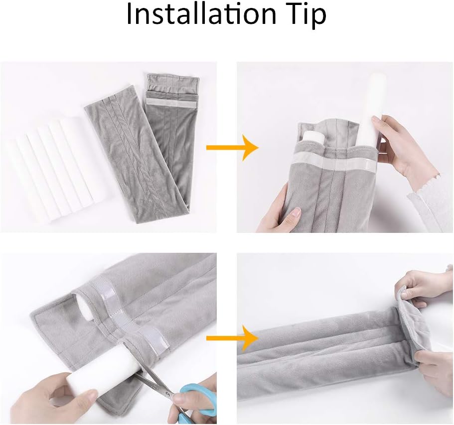 36 Inch Under Door Stopper, Door Noise Blocker | Double Sided Door Stopper, Machine-Washable
