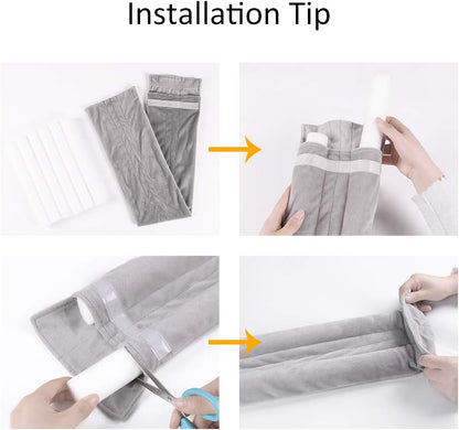 36 Inch Under Door Stopper, Door Noise Blocker | Double Sided Door Stopper, Machine-Washable