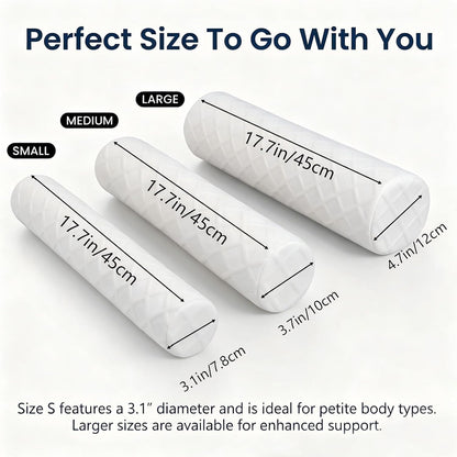 3.1" Small Neck Roll Memory Foam Pillow Cylinder,Detachable Cover | Neck Support Pillows for Sleeping,Comfortable Breathable,Round Bolster Pillow for Bed,Back ,Lumbar Leg and Yoga Pain Relief