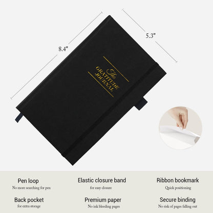 The Gratitude Journal 2026: Daily Gratitude Practice to Inspire Thankfulness, Mindfulness, Positivity, Happiness, Upgraded with Pen Holder, Inner Pocket & Elastic Closure Band (Beige)