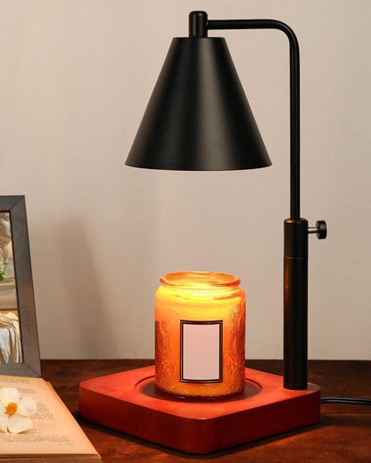 Modern Candle Warmer Lamp with Timer, Dimmable Candle Lamp Warmer, Mothers Day Birthday Gifts for Women Men, Black Candle Warmer, Adjustable Candle Light Warmer, Cozy Living Room Bedroom Home Decor