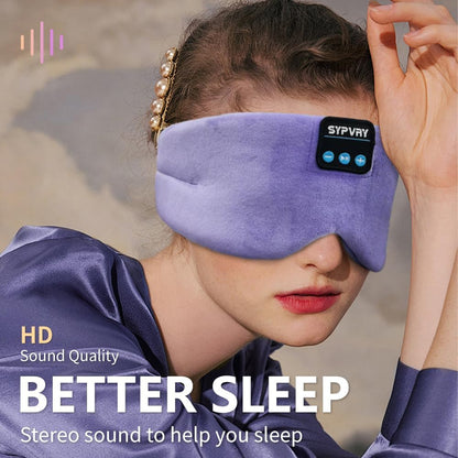 Sleep Mask Bluetooth 5.4 Headphones Soft Wireless Headband Eye Mask Blackout with Microphone (Emerald)