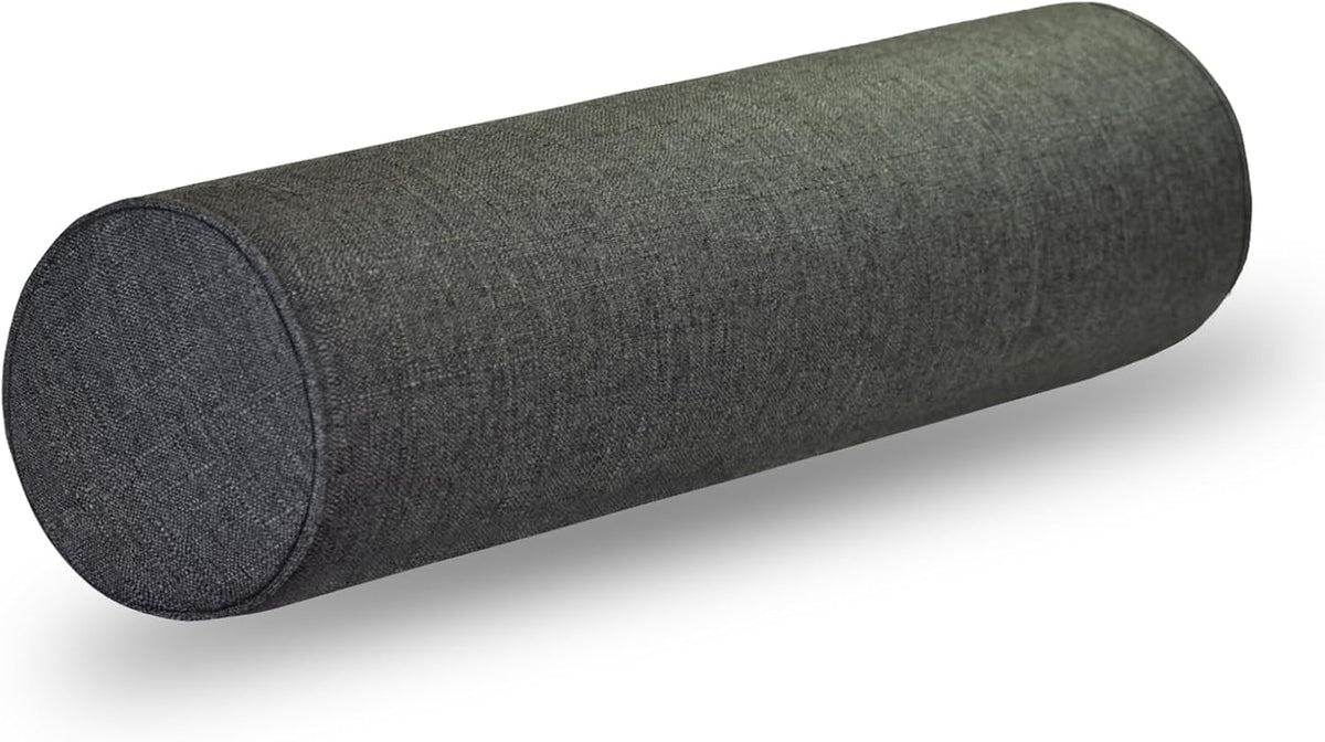 Tinbolunce Neck Roll Pillowcases with Zipper - Full Moon Bolster/Round Cylinder Pillow Case Cover for Bedroom, Living Room, Sofa - Solid Color Cervical Throw Pillow Covers