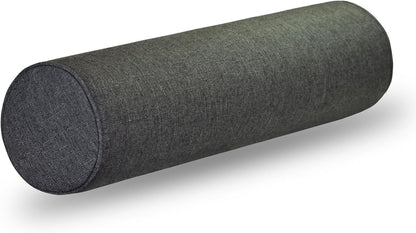 Tinbolunce Neck Roll Pillowcases with Zipper - Full Moon Bolster/Round Cylinder Pillow Case Cover for Bedroom, Living Room, Sofa - Solid Color Cervical Throw Pillow Covers