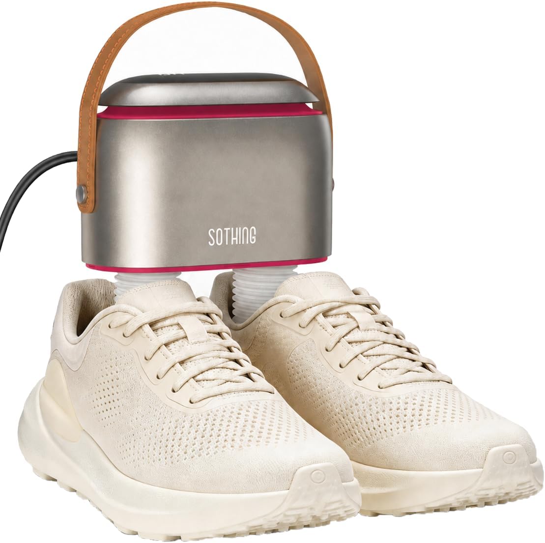 Boot Dryer, Portable Shoe Dryer for Sneakers with Ozone Freshening | 11.8 in Extendable Hoses, 95W Rapid Drying, 3 Heat Levels, LED Touch Panel, 1–9H Timer, for Work Boots, Soccer Cleats, Gloves