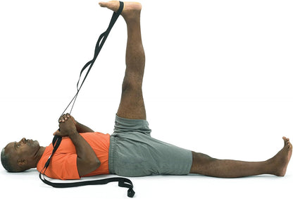 OPTP The Original Stretch Out Strap XL with Exercise Poster, USA Made | Extra-Long stretching strap, Stretch Out Strap for physical therapy, yoga stretching strap for knee therapy, 7'5" long, nylon