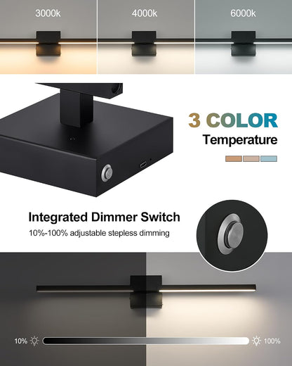 Rayogale Black Battery Operated Wall Sconce with Remote Control 8000mAh