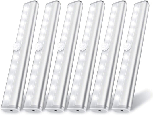 lexall 6 Pack Battery Powered Motion Sensor Lights Indoor, Closet Lights