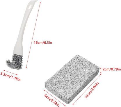 2 Set Kitchen Scrub Brush with Grill Cleaning Brick Stove Cleaning Brush Griddle Cleaning Kit for Range Hood Grease Grime Removal Cooktop Gas Stove Burner Oven Pot Pan Bottom BBQ Grates Smoker