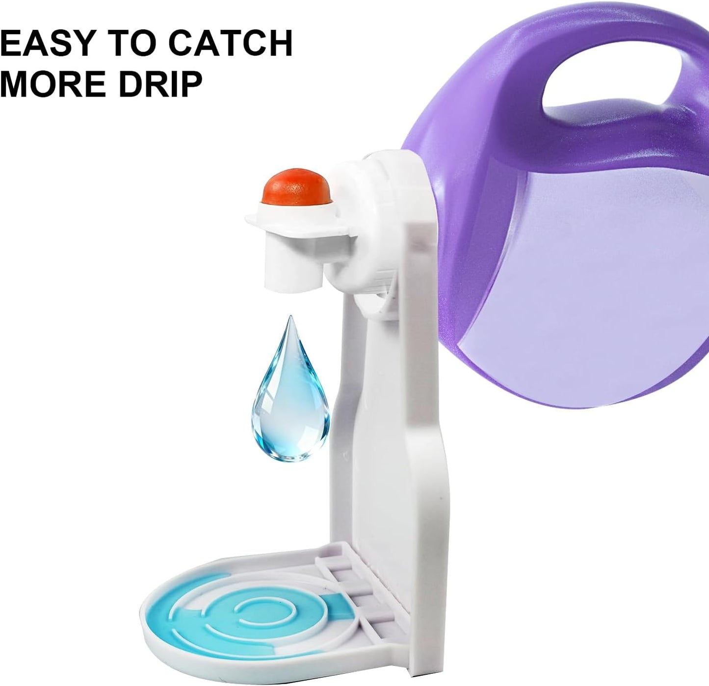 2PCS Laundry Detergent Dispenser Cup Holder, Fabric Softener Drip Catcher Effort-Saving Switch Easy Cleaning, Firmly Holds on Bottle spouts for a Mess-Free Laundry Room Organization