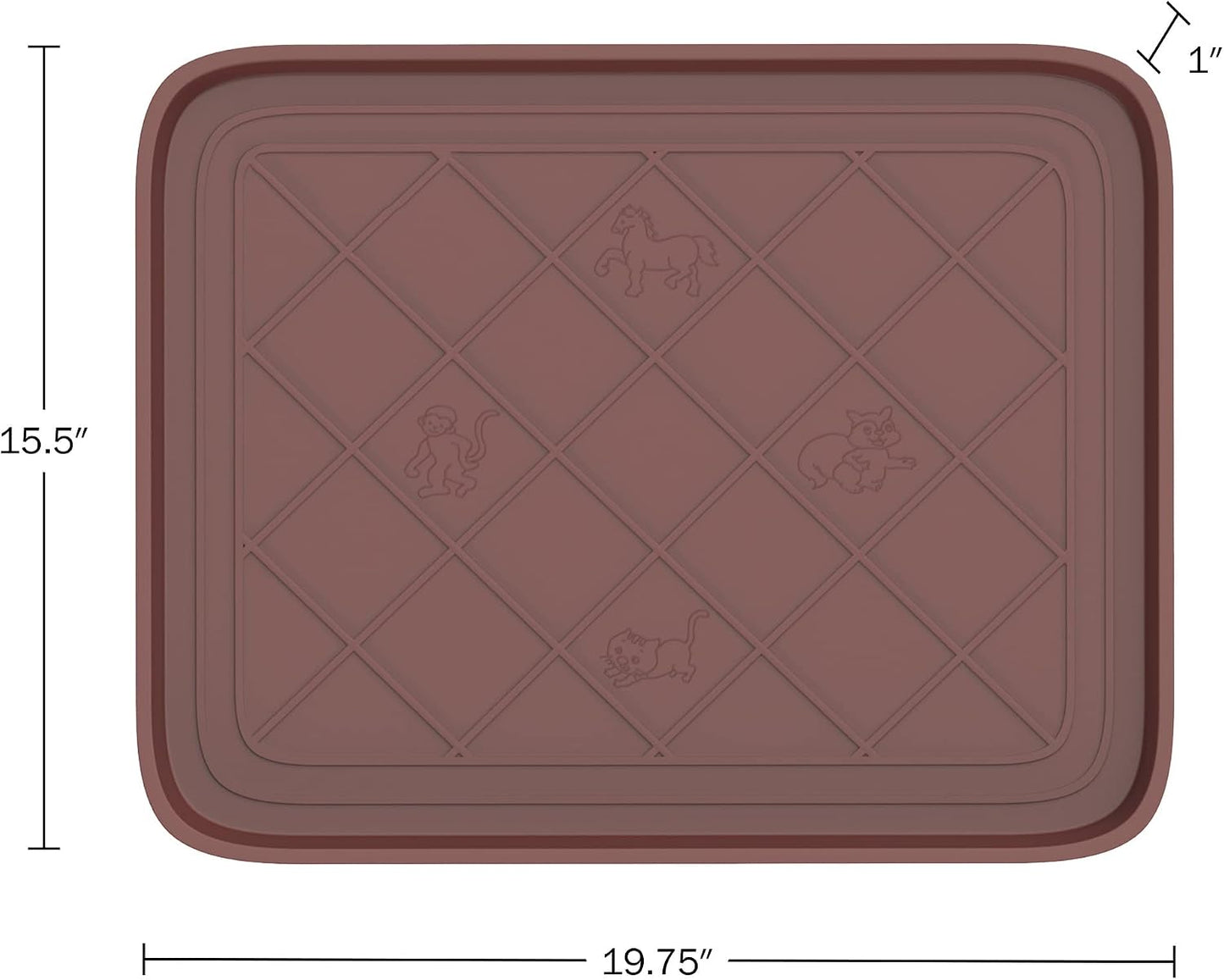 All-Weather Boot Tray - Water-Resistant Plastic Mud Pan, Pet Food Tray, and Outdoor or Indoor Shoe Mat for Entryway by Stalwart (Black)