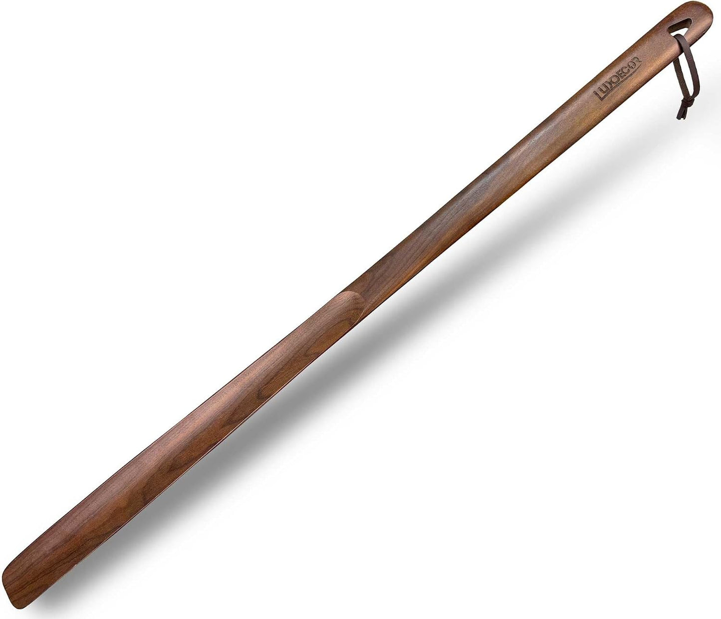 Luxdecor Long Handled Wooden Shoehorns-24in Wooden Long Handle Shoe Horn for Seinors Men Boot Jack Shoe Helper for Women