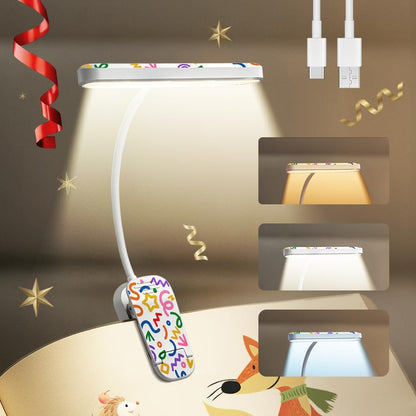 Rechargeable Kids Book Light, Cute Bookmark Reading Light for Kids, Dimmable Portable LED Book Light for Reading in Bed, Eye-Caring Bedtime Reading Lamp for Children & Travel, Brown