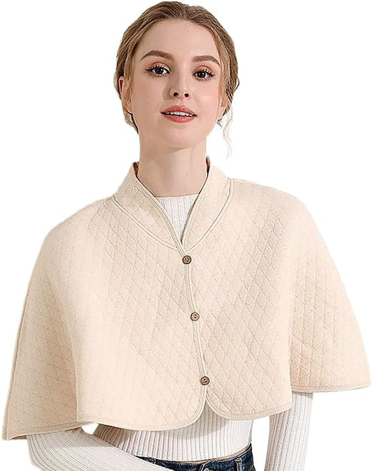 haozaikeji Women Thermal Shoulder Wraps Shoulder Support Warmer Heat Shawl Elderly Pregnant Warm Cape Pain Relief Arthritis