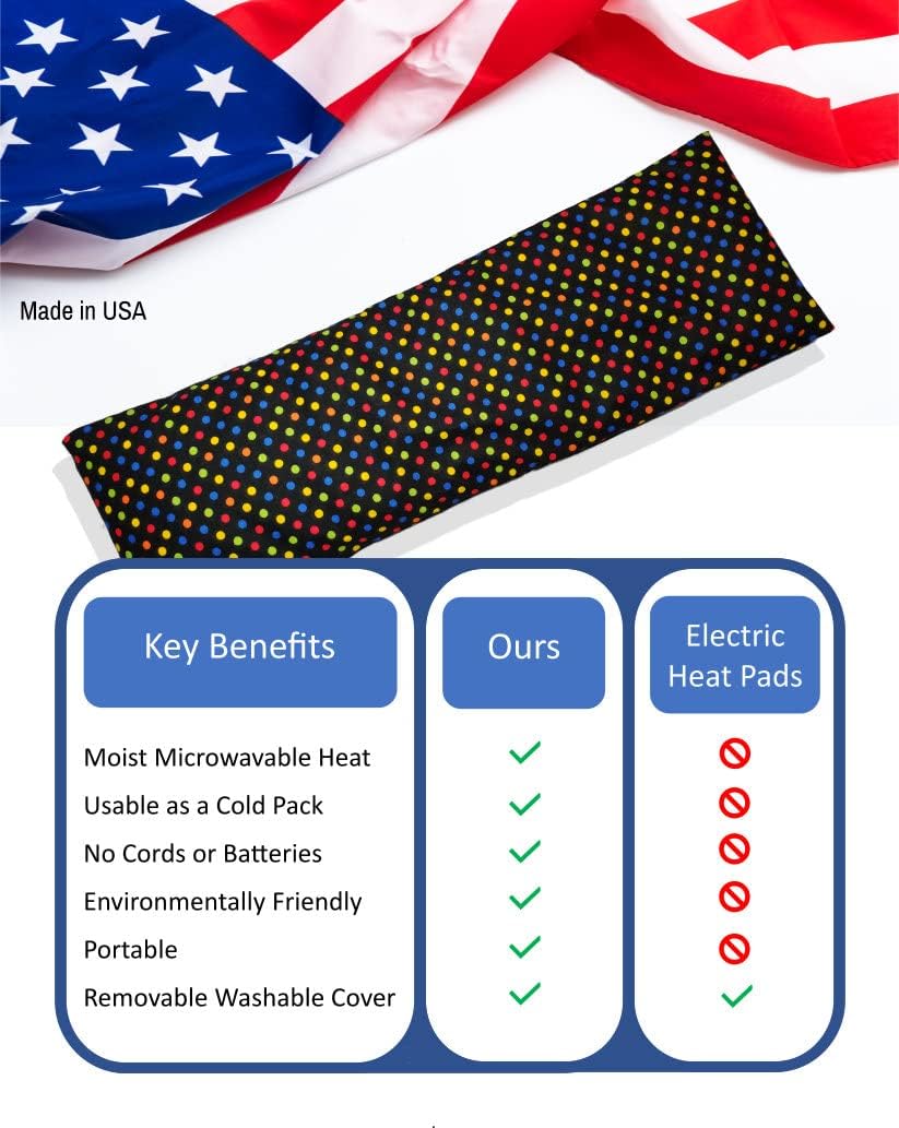 Microwavable Corn Filled Heating Pad and Cold Pack/Washable 100% Cotton Cover (Cross Hatch - Mint, 7.5in W x 11in L)