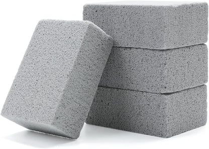 Magic Blackstone Griddle Scraper，4 Pack Gray Stone Cleaning Block Clean Brick for Grill, Removing Stains BBQ，Pool, Racks, Baking Steel, Oven, Flat Top Cookers, Utensils, Exfoliation Dead Skin, Toilet