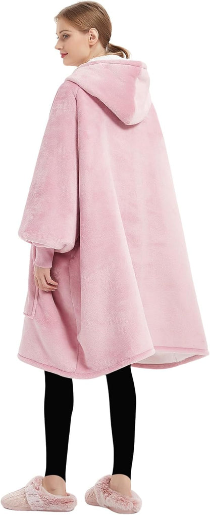 Wearable Blanket Hoodie for Adults With Pocket Strawberry Hoodie | Sherpa, Fuzzy Blanket Hoodie, Oversized Sweatshirt Blanket, Kangaroo Pouch, Cute Birthday Gifts for Sister, Cute Stuff