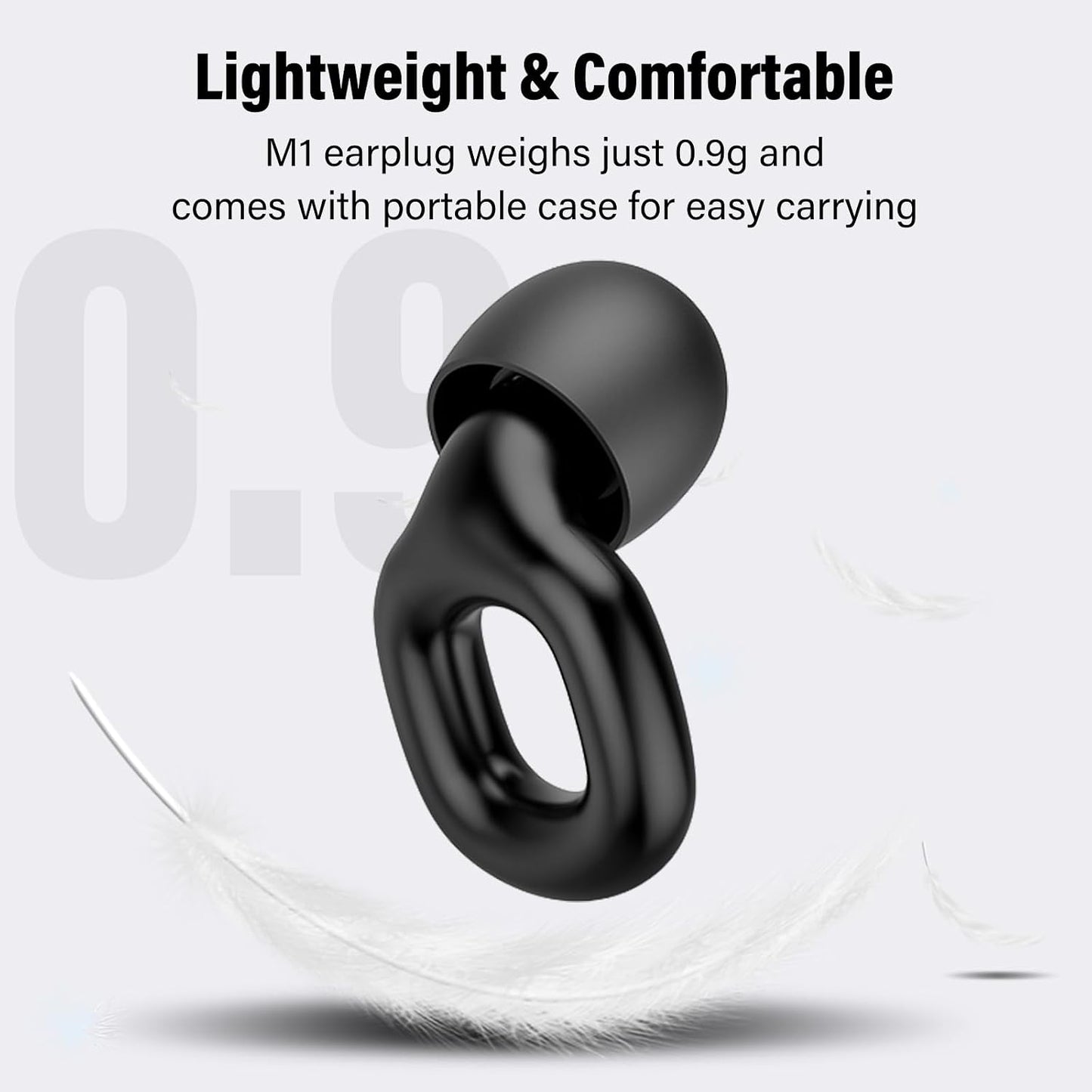Ear Plugs for Sleeping, 35dB Noise Reduction Hearing Protection EarPlugs, Reusable Silicone Earplug, 7 Pair Eartips in XS/S/M/L Replaceable Single/Double Ear Plug for Sleep, Study, Work, Events