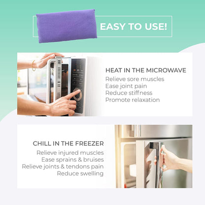 My Heating Pad Microwave Heating Pad - Moist Microwavable Heating Pads for Joints and Muscles Relief - Microwave Hot Pack Heat Pad for Cramps - Chilled or Heated Pad Therapy - Purple Unscented