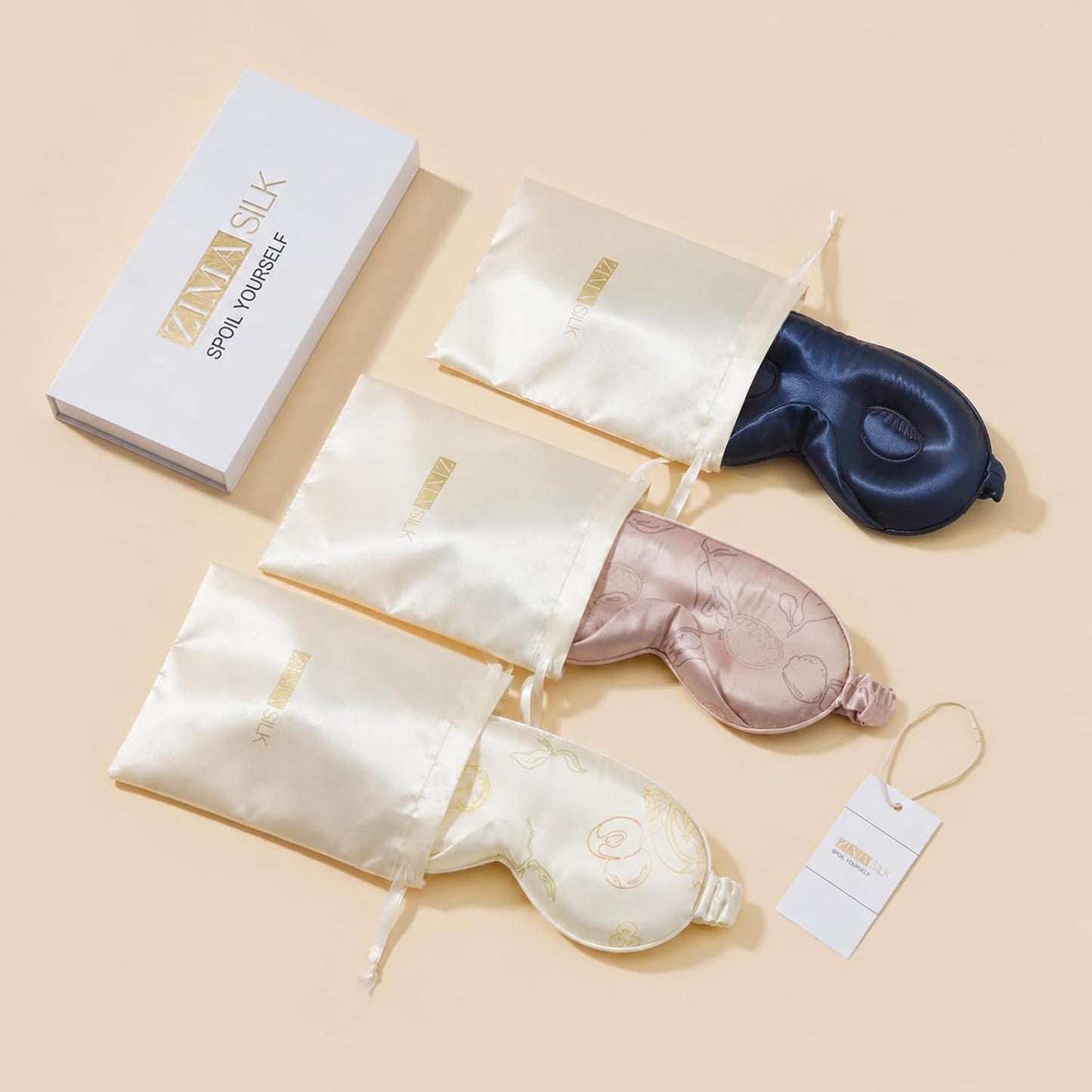 ZIMASILK Adjustable 3D 22 Momme 100% Mulberry Silk Sleep Mask | Upgraded Eye Mask for Sleeping - Soft & Breathable Blindfold - Blackout for Deep Sleeping (Pink)