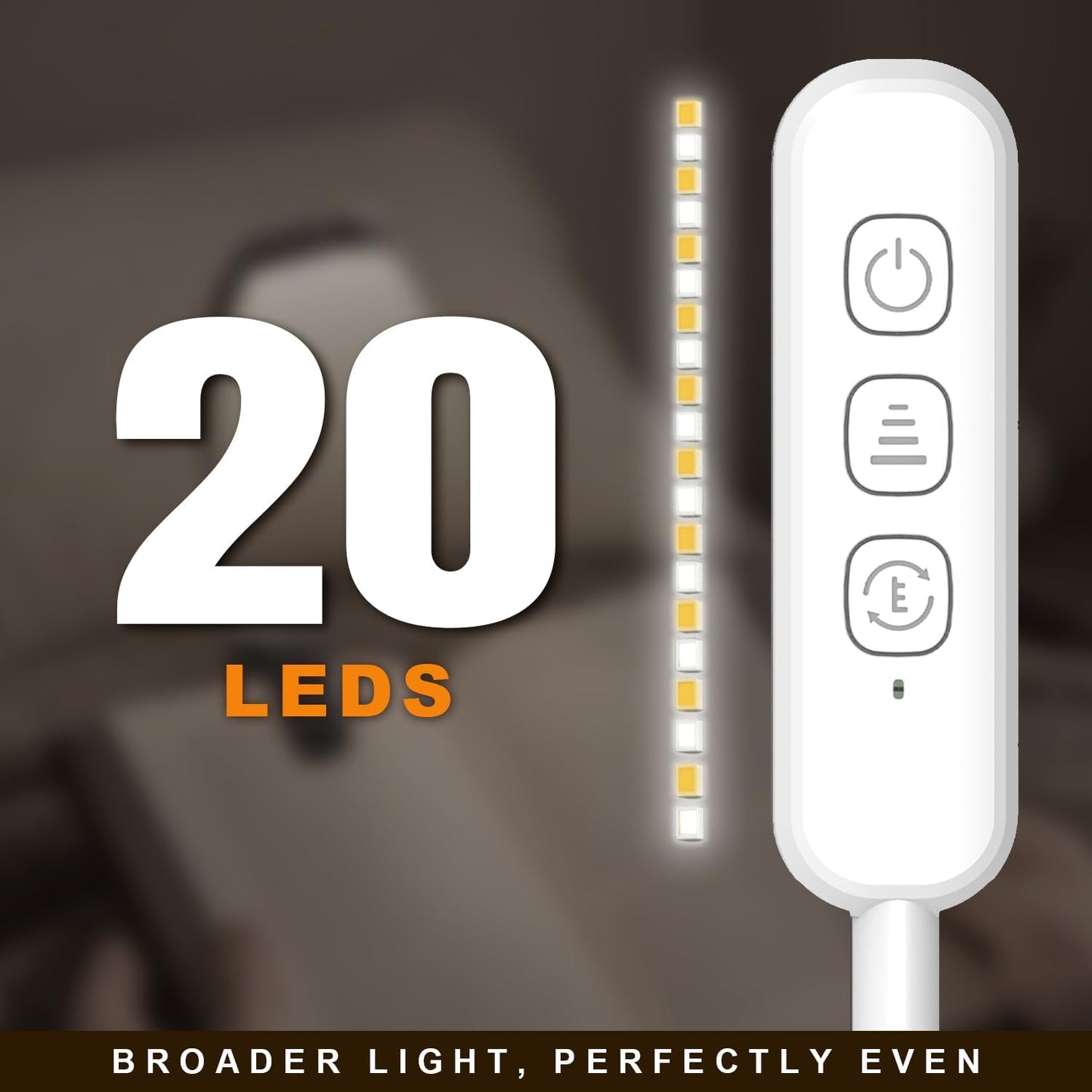 Rechargeable Book Light for Reading in Bed 25 LED - Eye Caring 15 Level Stepless Dimming, Extended 90Hrs Runtime, Lightweight Clip on Light, Gifts for Book Lovers, Black