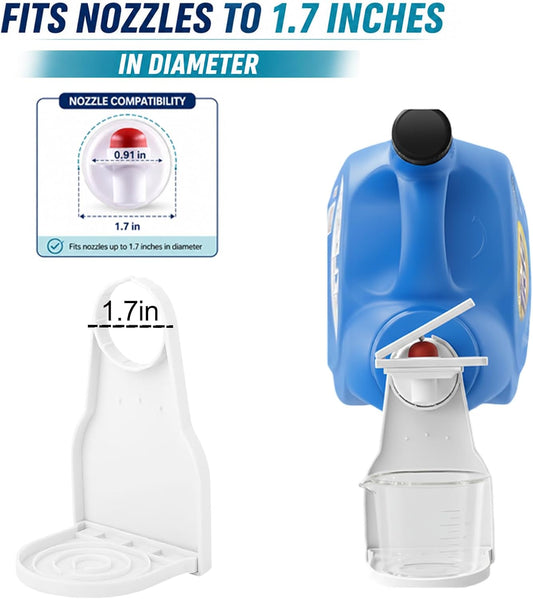 2 Pack Laundry Detergent Dispenser Cup Holder, Nozzle Button，Easily No More runny or Messy Laundry Detergent, Laundry Cup Holder and drip Tray Room Organization and Storage