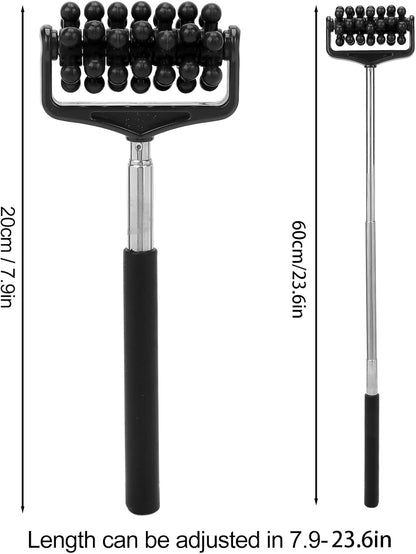 Ymiko Massage Stick for Men and Women – Telescopic Granular Body Roller for Neck, Back, Legs – Black