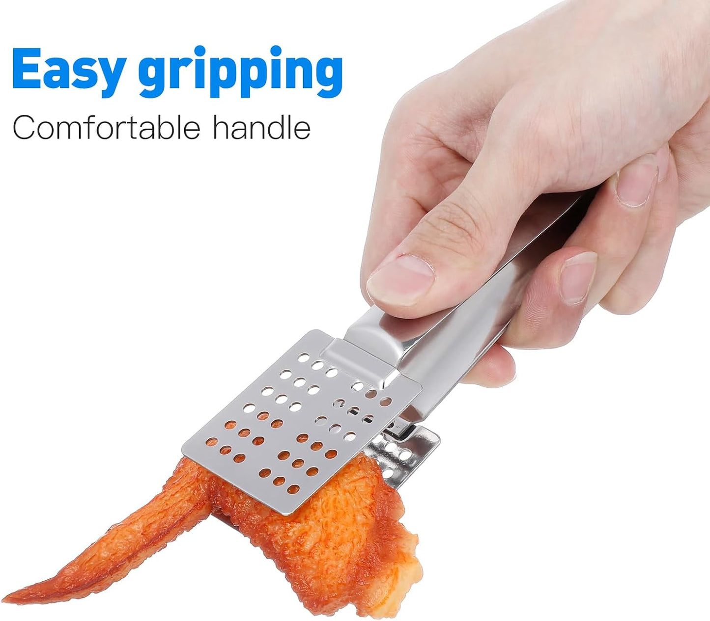 Luxshiny Tea Bag Squeezer Tongs Stainless Steel Tea Bag Strainer Spoon Shape Squeezer for Loose Leaf Kitchen Food Clip for Cooking Ice Cubes 5.51 in