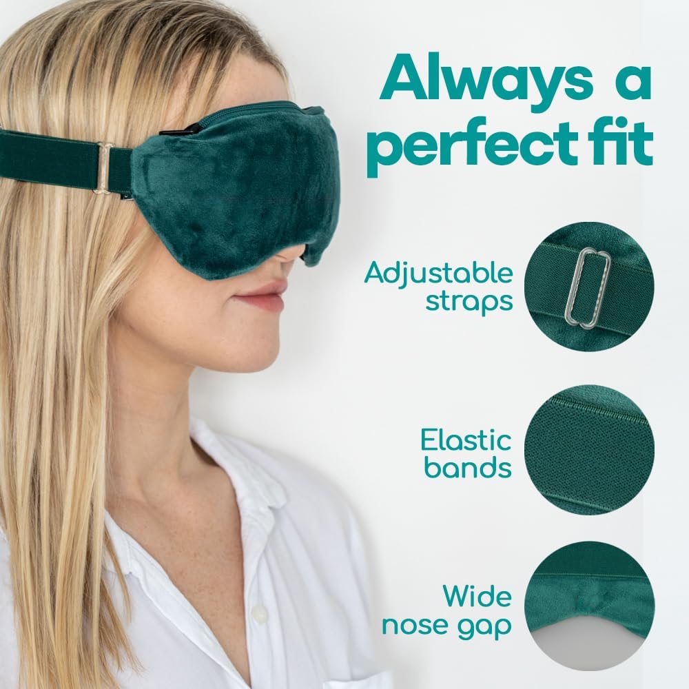 Medi Grade Heated Eye Mask for Dry Eyes, 2-in-1 Warm Compress and Cold Mask