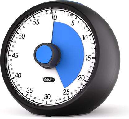 Visual Timer for Kids 60-Minute Countdown Timer with Optional Alarm, Focus Tool for ADHD & Autism, Time Management for Homework, Chores, Office, Kitchen, Teaching & Study Routines (Purple)