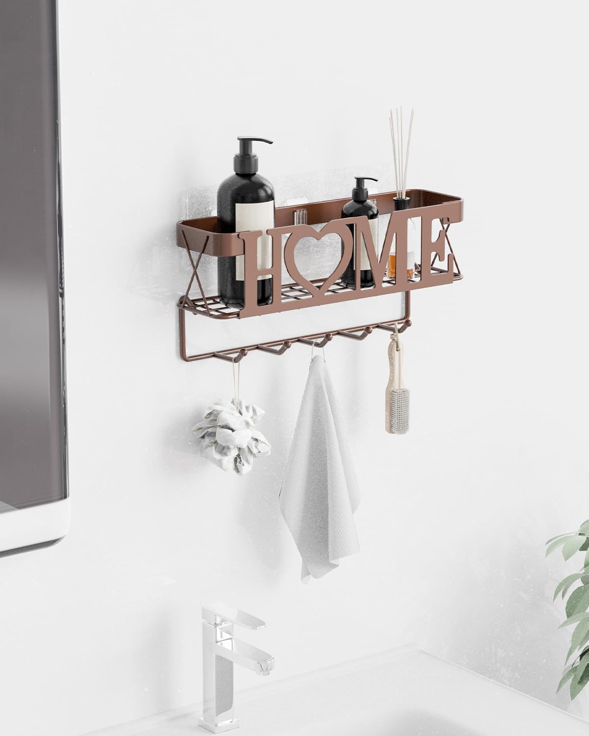 Key Holder for Wall - Key Rack with 5 Key Hooks, 11.02" L×2.75" W×4.92" H, Key and Mail Organizer Wall Mount with Mesh Basket, Key Hanger for Wall, Entryway, Home Decor(Matte Black)