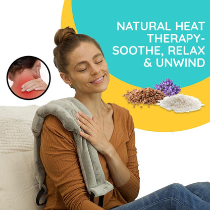 Versatile Heated Neck Wrap Microwavable - Neck Warmer Microwave Heating Pad for Shoulders, Sore Muscles - 22 Inches - 1 Pack