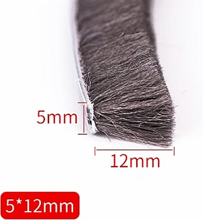 16 Ft (5m) 196 Inch Sliding sash Windows Doors Tape Pile Draught excluder Brush Seal Strip weatherstrip 7mm x 12mm (7/24 1/2 Inch, Gray)