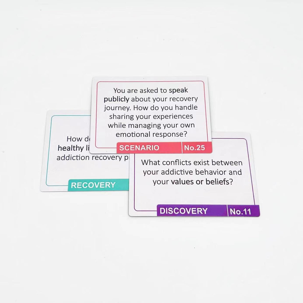 200 Addiction Recovery Cards for Engaging Group Therapy & Conversations – Icebreaker Tools for Addressing Substance Abuse, Mental Health Enhancement, and Preventing Relapse