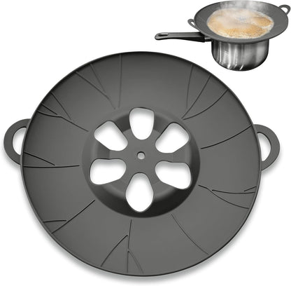 Chai, Tea & Milk Boil-Over Spill Stopper Silicone Lid – Universal Fit for Pots & Saucepans | Food-Safe, BPA-Free, Dishwasher Safe | Heat Resistant up to 520°F