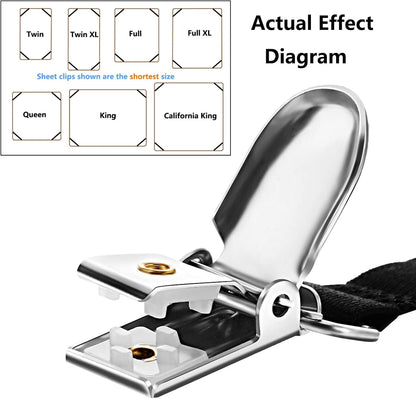 10 pcs Adjustable Bed Sheet Straps,Bed Sheet Clips, Elastic Bed Fitted Sheet Holder from 14 to 47 Inch,Couch/Sofa Cover Straps,Sheet Fastener Suspenders,Fitted Sheet Straps Clips,White