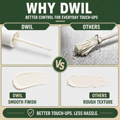DWIL White Paint Touch Up Paint Pen- 1.5 Oz Wood Furniture Paint for Wood Refinishing, Quick-Dry White Paint for Wood Scratches, Chips and Spots on Furniture, Cabinets, Doors, Tables, Dressers (White)